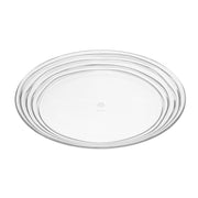 Designer Swirl Plastic Dessert Plates Set of 4, Crystal Clear, BPA Free, Dishwasher Safe, 9 inches