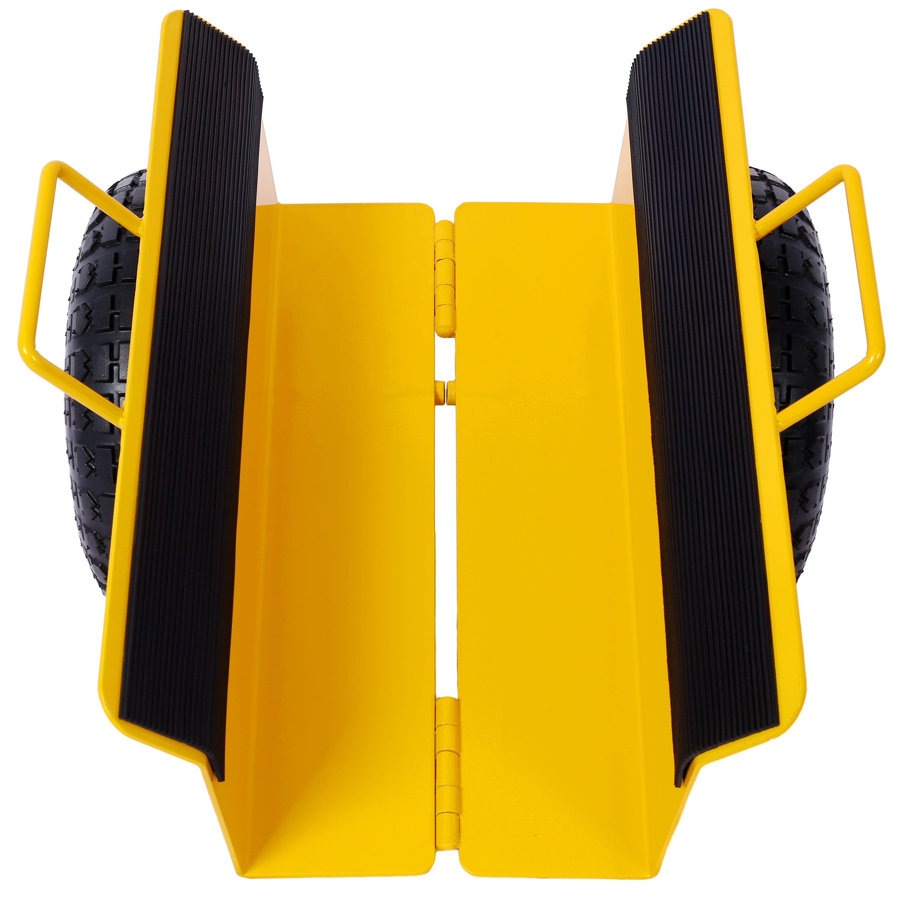 Heavy Duty Panel Dolly Slab Dolly with Handle & 2 10' Peneumatic Tires Wheels 600LBS Load Capacity for Drywall Sheet Heavy Appliance & Material Handling All Terrain Moving Cart Panel Dolly - Yellow