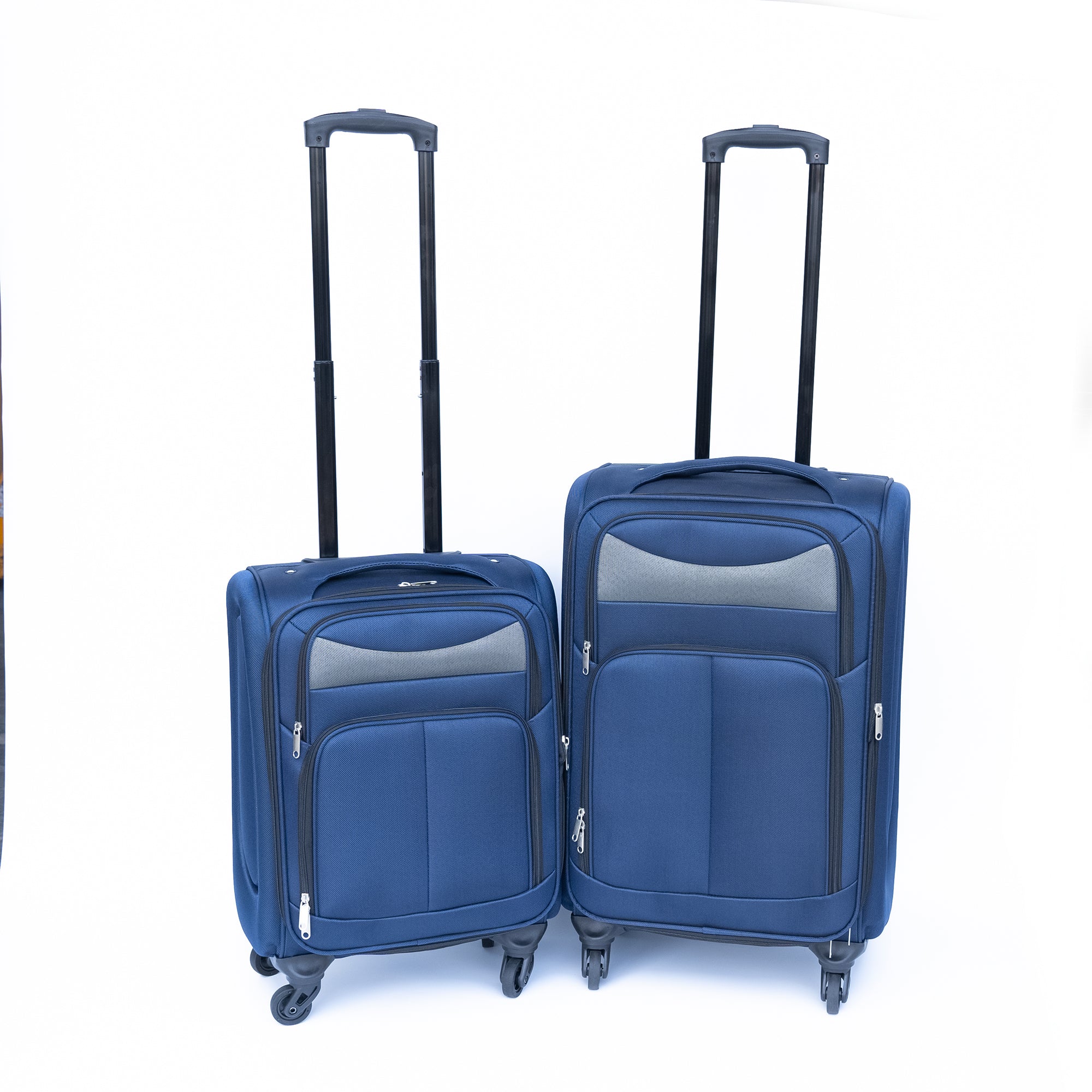 (20+24) Two-piece suitcase suitcase set Oxford trolley case without password lock universal wheel BLUE