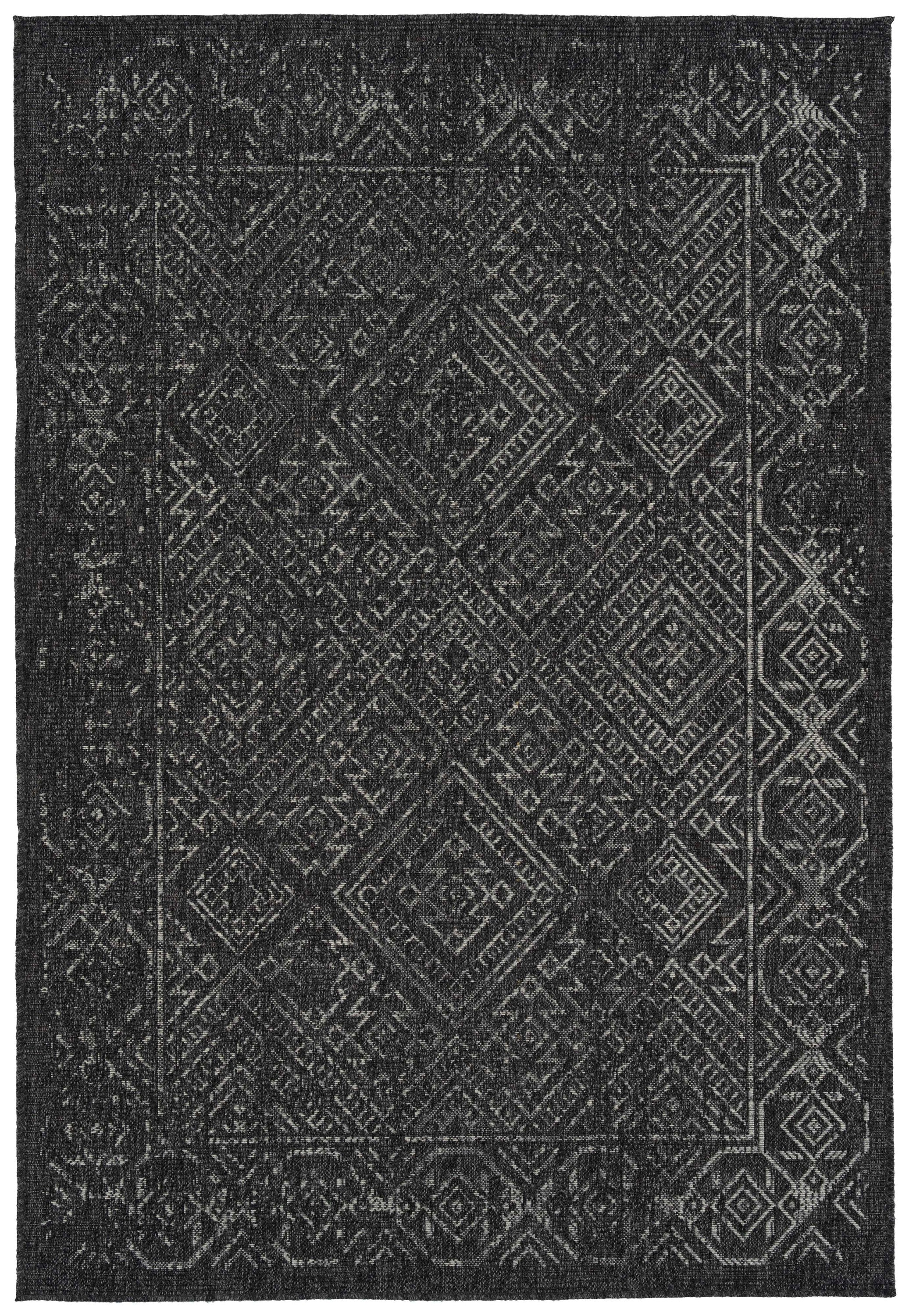 Modern, Transitional, Geometric, Southwestern, Textured High-Low Cut & Loop 5'3' x 7'6' Rectangle Area Rug
