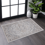 MARFI Collection 2X3 Ivory / Beige / Oriental Doormat Rug