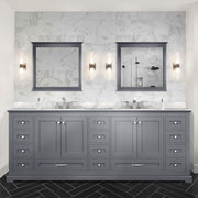 Dark Grey Double Bath Vanity 84 in. W x 22 in. D