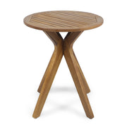 Stamford Outdoor Bistro Table 27.5 Inch Teak Acacia Wood X-Base