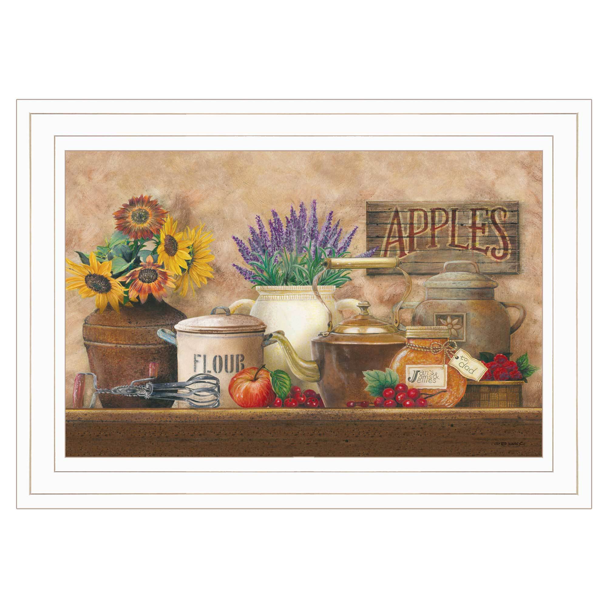 'Antique Kitchen' By Ed Wargo, Ready to Hang Framed Print, White Frame