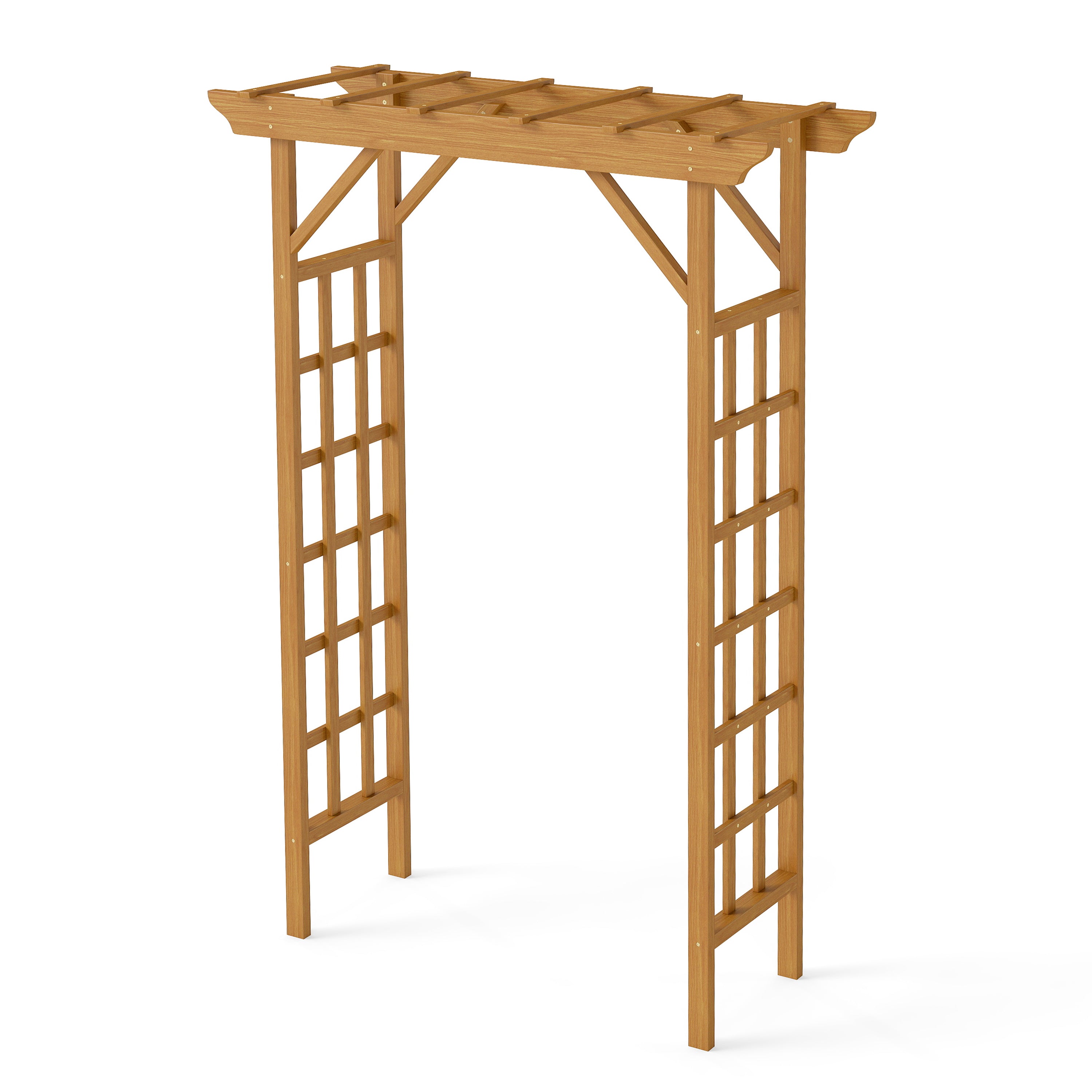 Wooden Arbor, Wedding Arch for Ceremony, Wood Trellis for Plant Climbing, Christmas Decor Pergola for Garden Backyard