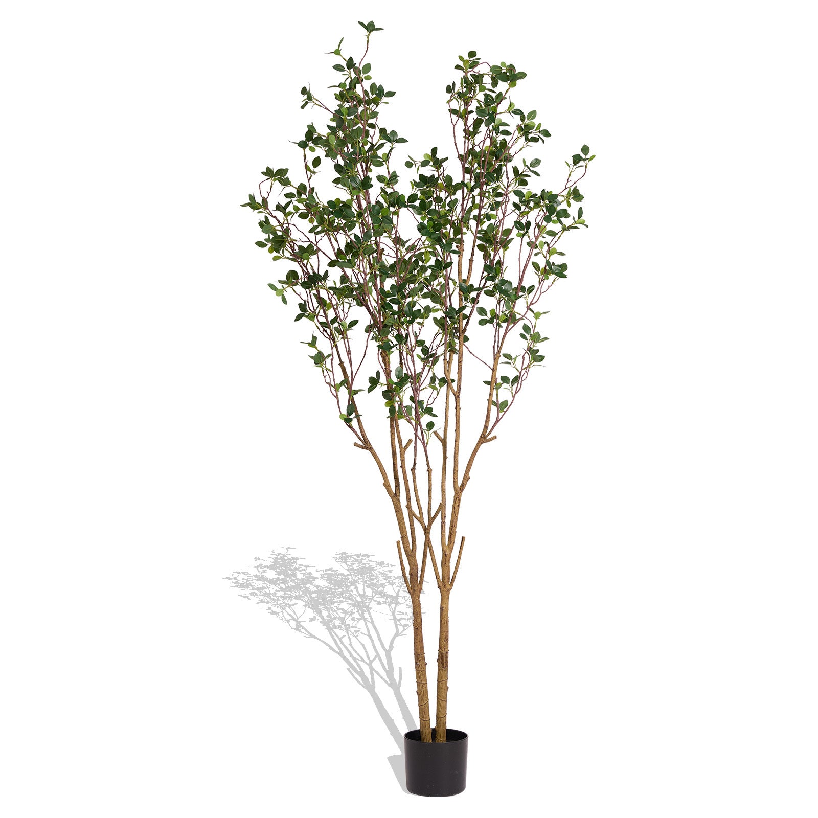 5.2FT Artificial Tree Graceful Evergreen Faux Plant with Lifelike Natural Look Leaves and Sturdy Pot Ideal for Enhancing Indoor Home Decor Office Bedroom or Hallway Decoration 1pc/set