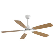 indoor Modern 52 Inch Ceiling Fan 6 Speed Wind 5 Blades Remote Control Reversible DC Motor With Led Light