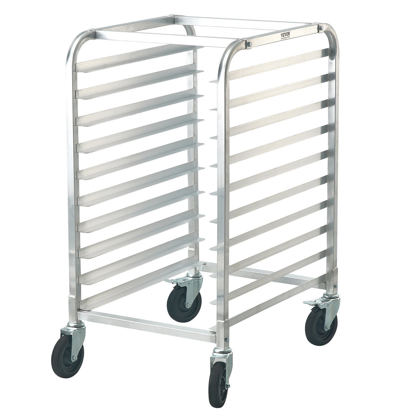 Bun Pan Rack, 10-Tier Commercial Bakery Racks with Brake Wheels, Aluminum Racking Trolley Storage for Half & Full Sheet, Speed Rack For Kitchen Home, Bread Baking Equipment, 26'L x 20.3'W x 39'H