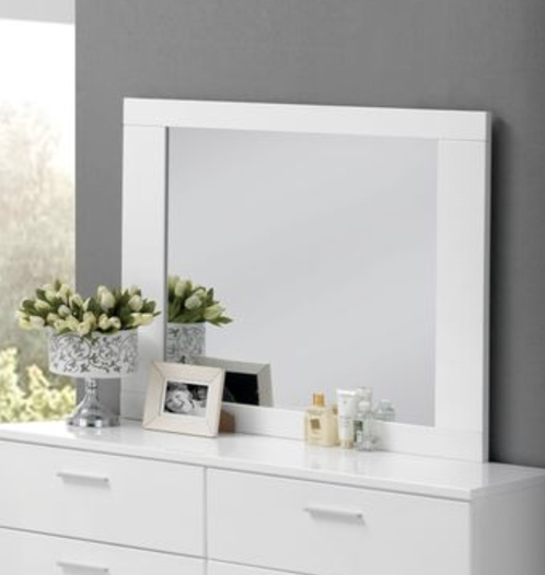Lorimar White Finish Mirror
