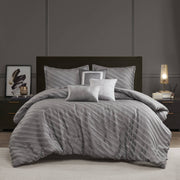 7 PCS King Comforter Set Grey