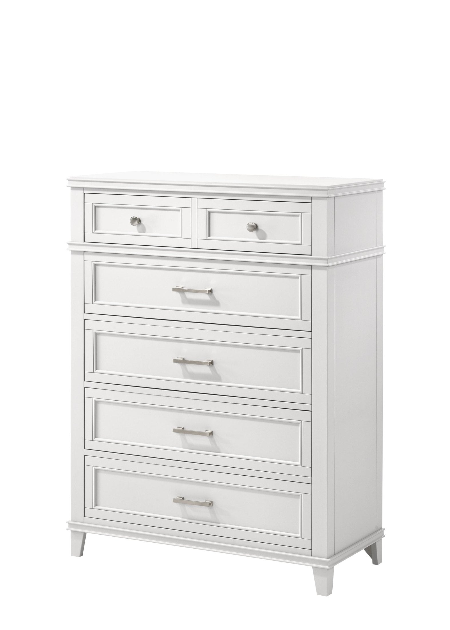 White 5 Drawer Chest
