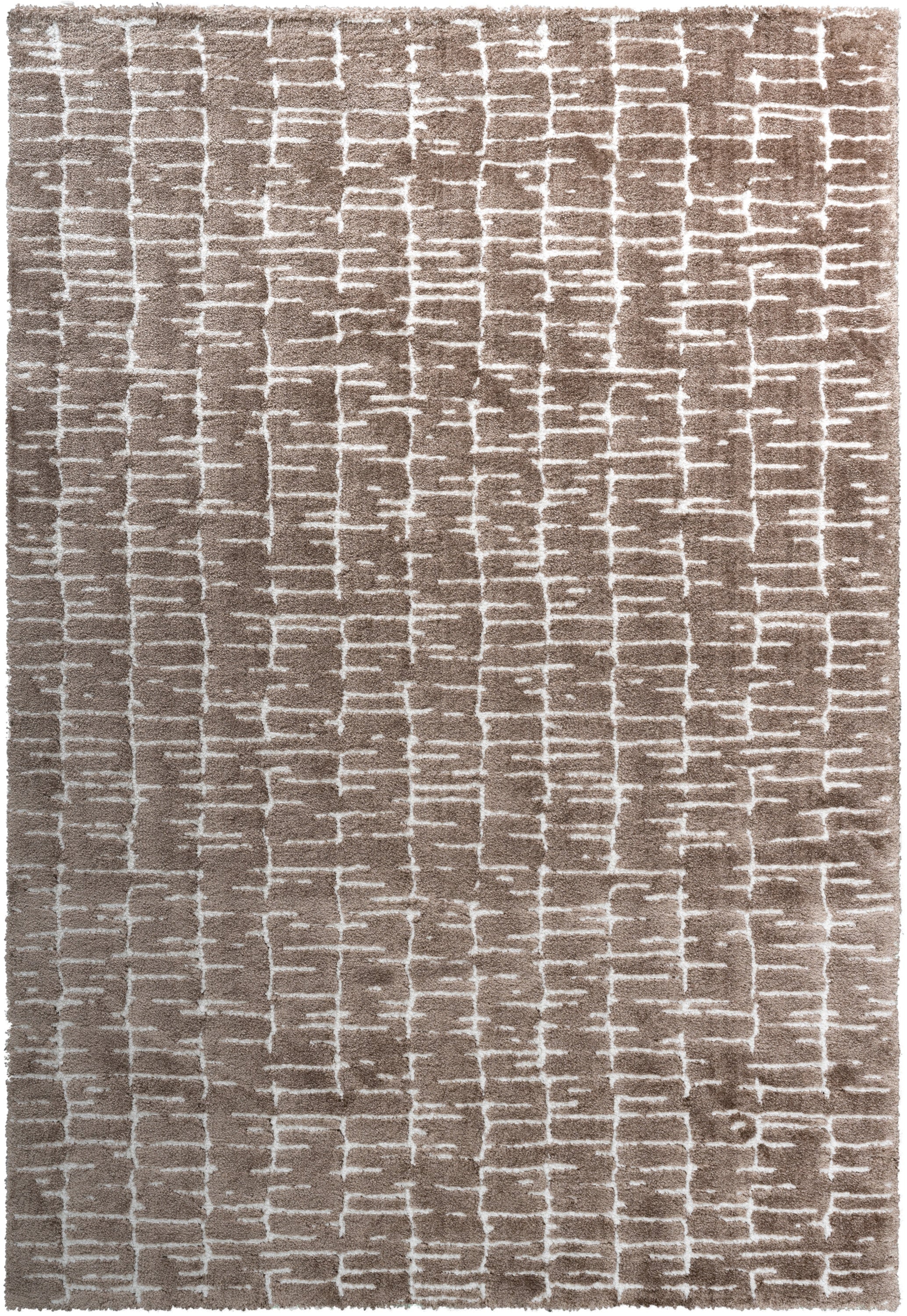 Nina Genesis Brown and Ivory Recycled Polyester Area Rug