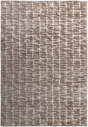 Nina Genesis Brown and Ivory Recycled Polyester Area Rug