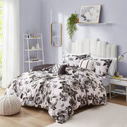 King/Cal King Floral Print Comforter Set