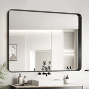 36x30 Inch Black Aluminium Frame Bathroom Mirror