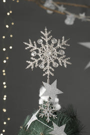 Expobazaar Snow Tree Topper (Case of 1) - Silver