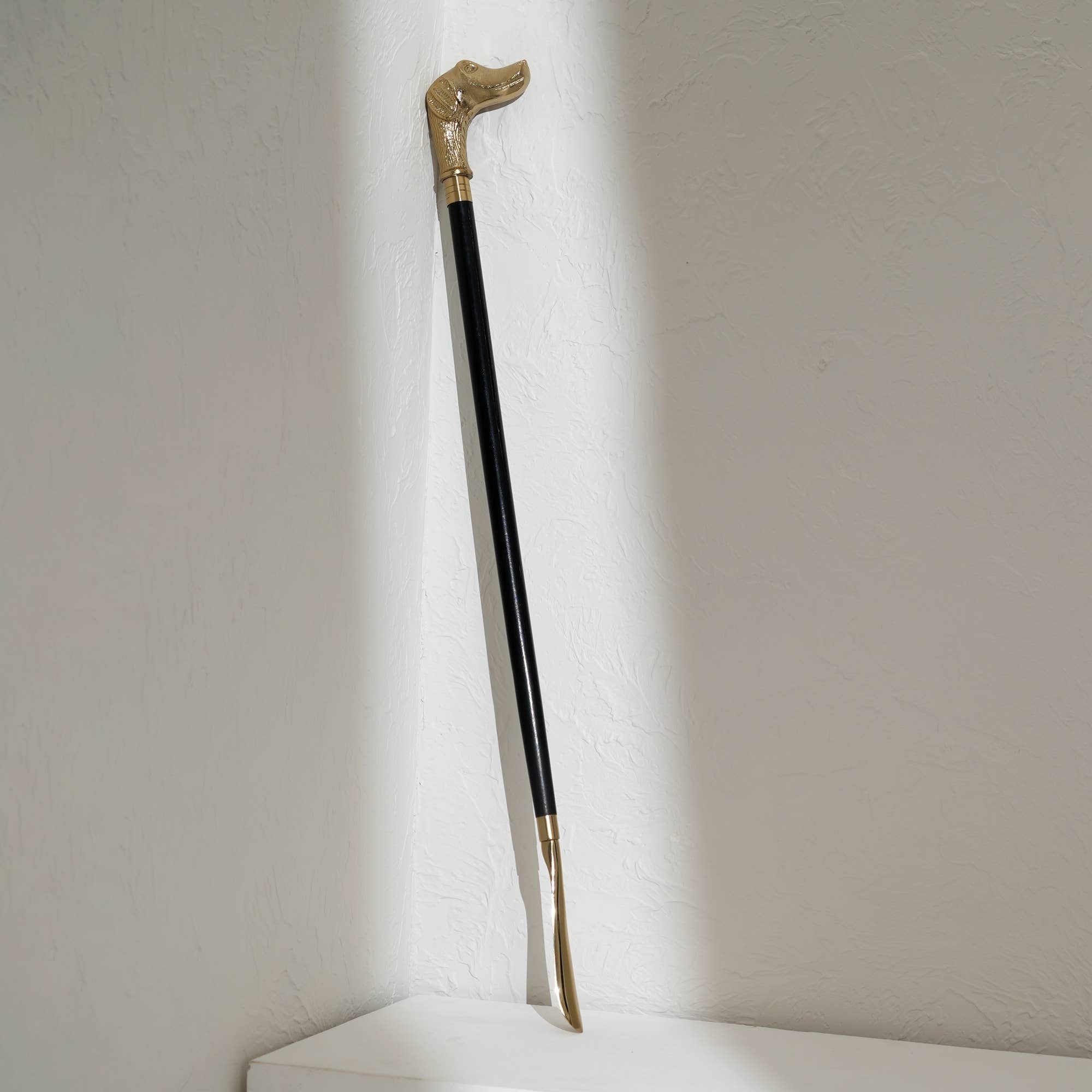 Metal handle Wooden Long Shoe horn-32'