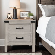 Two Drawer Nightstand, Mountain Mist Finish