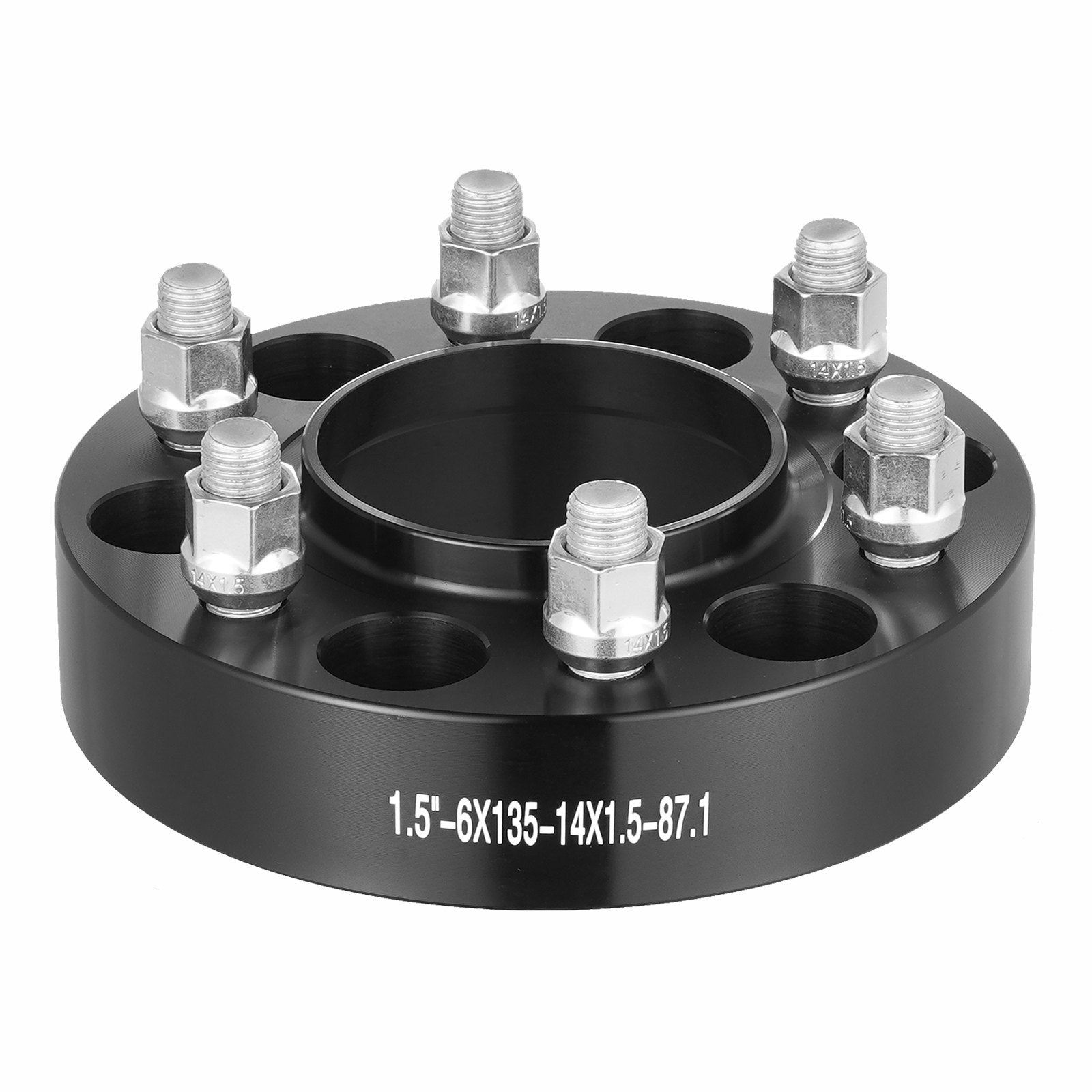 1.5' 6'x5.3' Wheel Spacers Wheel Adapters 6 Lug Forged Spacer 4 PCS Black