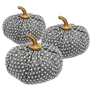 Set of 3, 7.5x7.5x5.5' Pumpkin, Pumpkin Ornament Decor for Holiday Harvest Festival Fall Festival & Thanksgiving