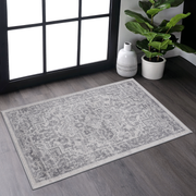 LOOM & LUXE Collection 2X3 Silver/Oriental Non-Shedding Living Room Bedroom Dining Home Office Stylish and Stain Resistant Area Rug