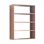 Devi Oak Wall Mounted Wood Closet System with Modular Units and Warm Finish