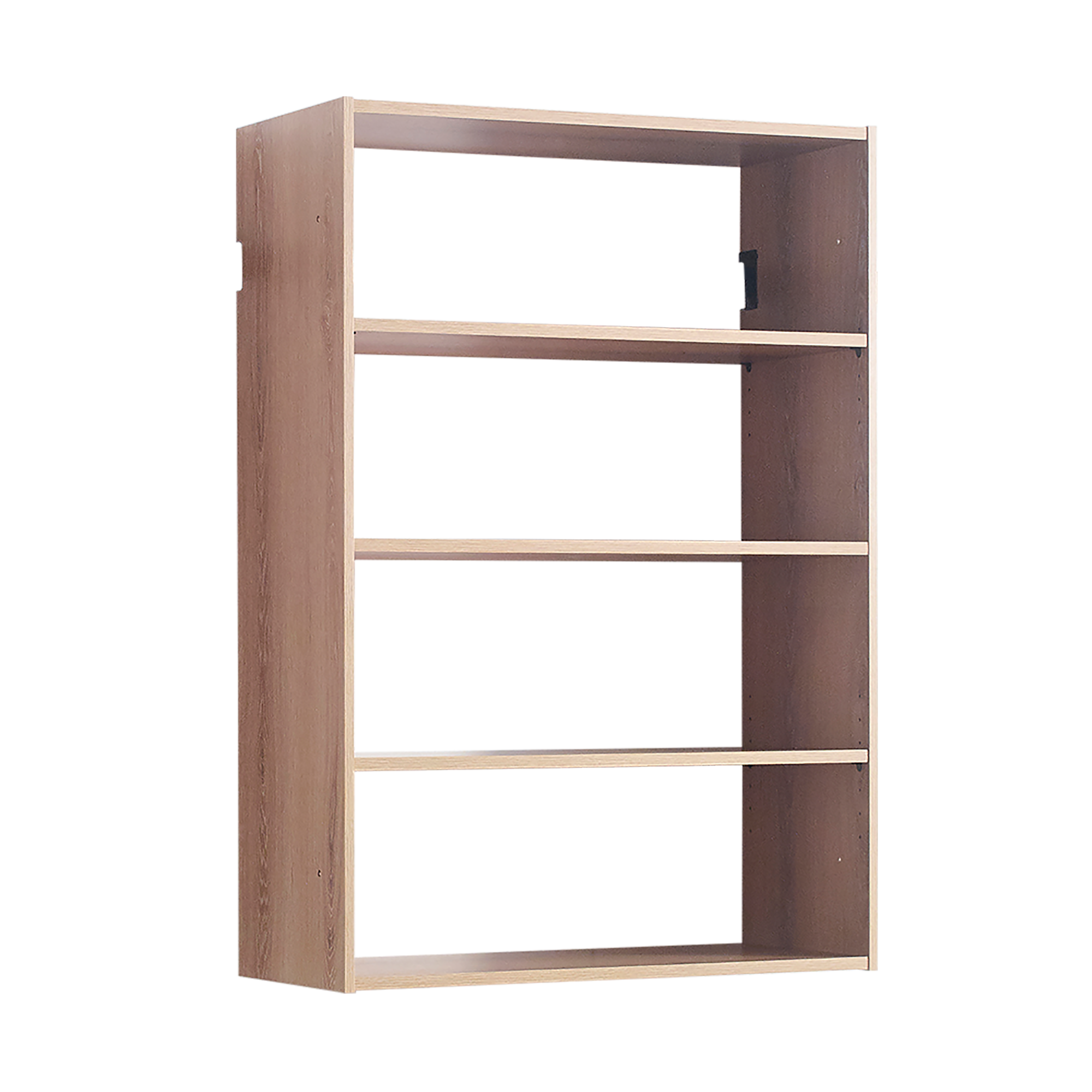 Devi Oak Wall Mounted Wood Closet System with Modular Units and Warm Finish