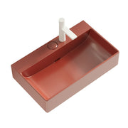 LOFI 24'' Bathroom Sink without Cabinet, Red Ceramic Basin