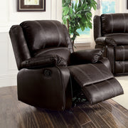 Zuriel Brown Synthetic Leather Recliner Chair