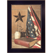 'God and Country' By Billy Jacobs, Printed Wall Art, Ready To Hang Framed Poster, Black Frame