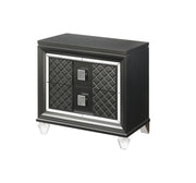 Sawyer Metallic Gray Finish Nightstand