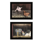 'Bacon & Eggs' 2-Piece Vignette by Billy Jacobs, Black Frame