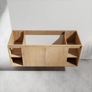 48' Wall Mounted Bathroom Vanity, Soft Closing Door Hinge & Open Storage Rack, BVB07348IMOX(Vanity Only, Excluding Sink)