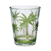 Palm Tree Design Acrylic Glasses Set of 4 DOF 15oz, Unbreakable BPA Free Plastic Tumblers, Clear