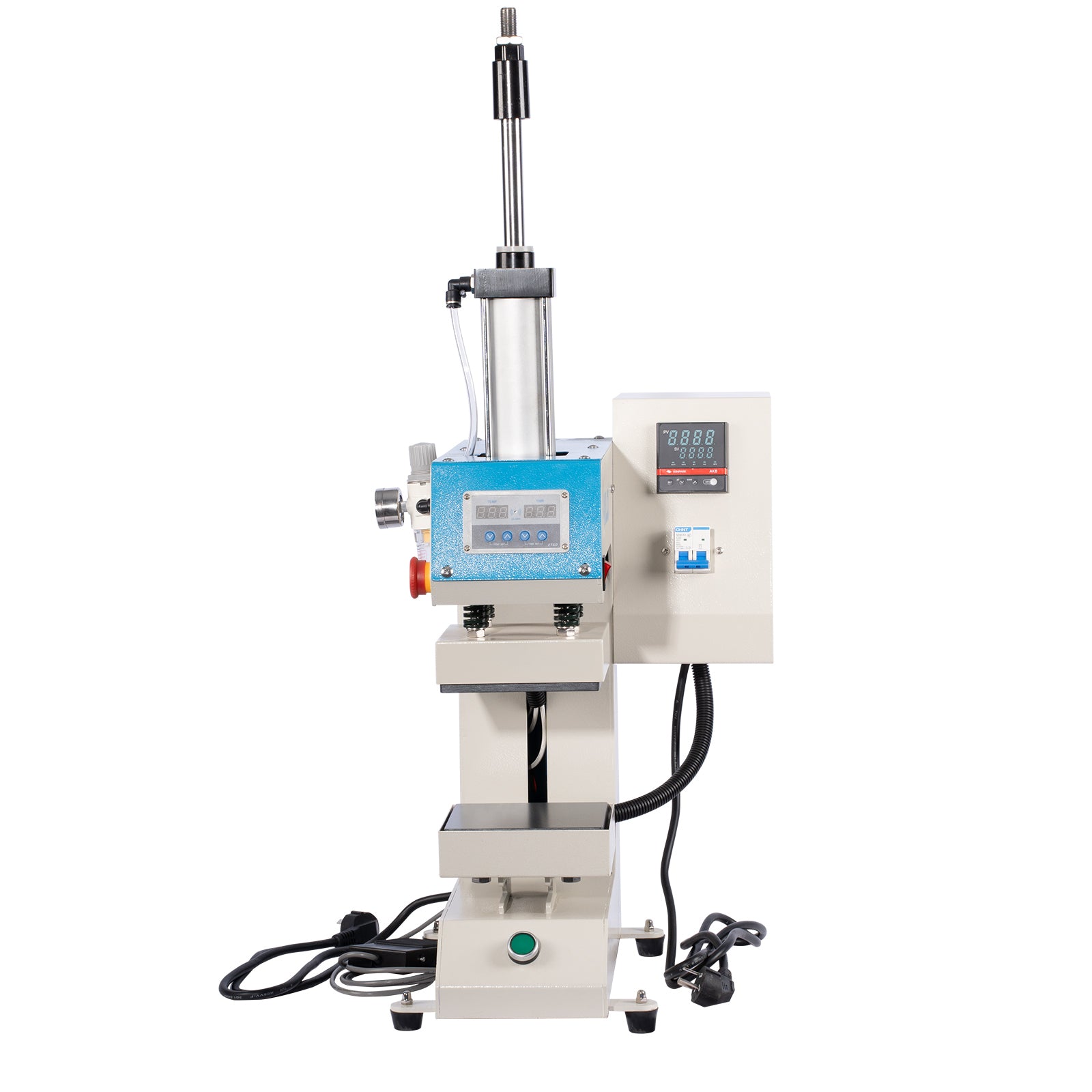 Translation of '10×10 Label Pneumatic Heat Press Machine with Upper and Lower Heating'