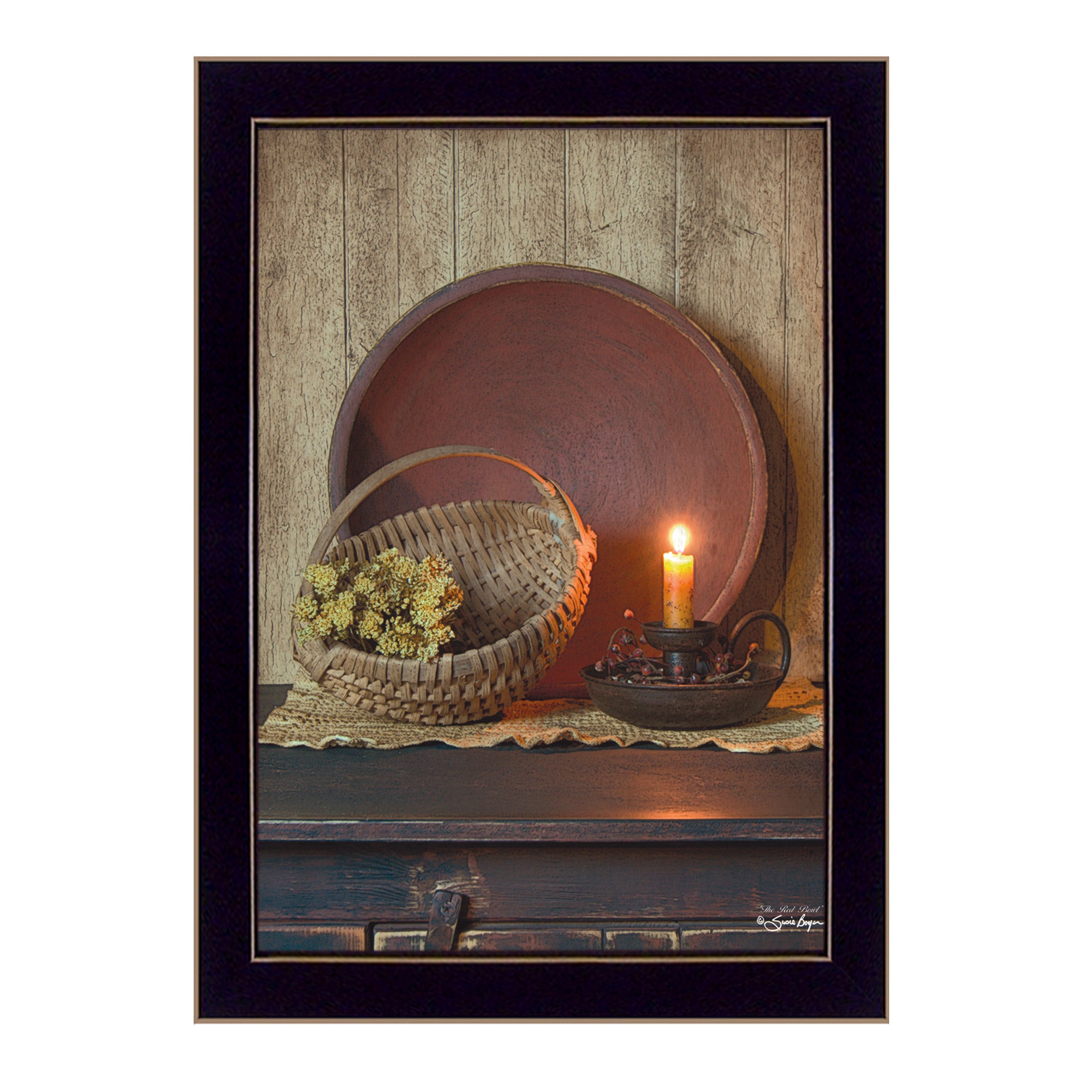 'The Red Bowl' By Susie Boyer, Ready to Hang Framed Print, Black Frame