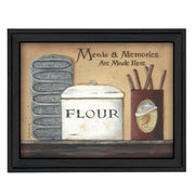 'Meals and Memories' By Pam Britton, Printed Wall Art, Ready To Hang Framed Poster, Black Frame