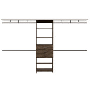 Closet System Pittsburg, Bedroom, Dark Walnut