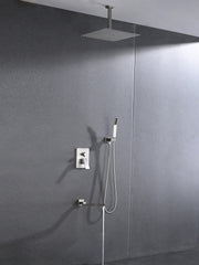 Ceiling Mounted Shower System Combo Set with Handheld and 16'Shower head