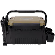 Dual-layer Fishing Tackle Box,Tackle Box Organizer Fishing Box Large,With 2pcs Rod Holder,2pcs Cup Holder,1pc Carring Strap,Army Green