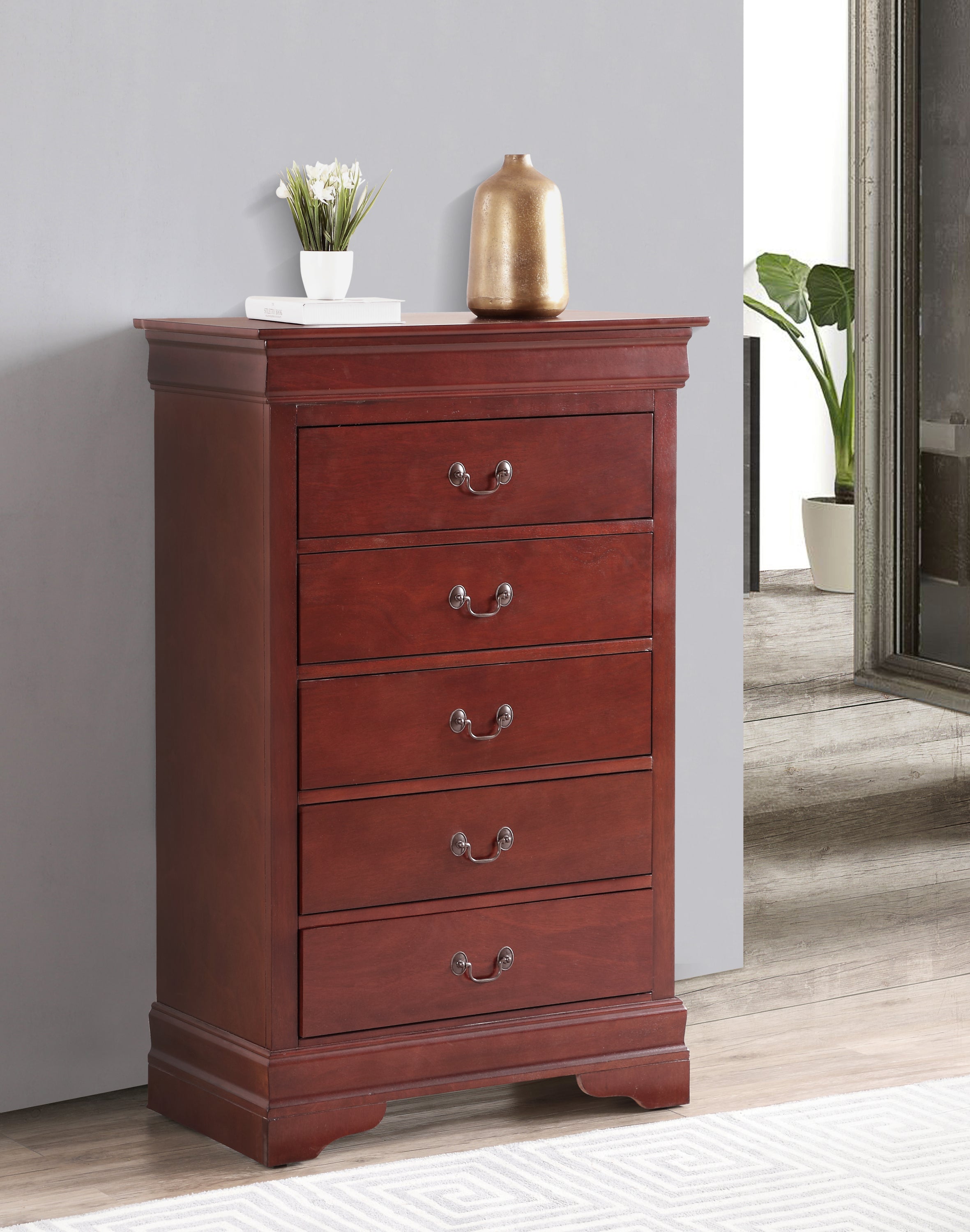 Elegant Cherry Traditional Storage Chest