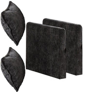 Cloud Sofa Armrests only, Modern Sectional Couch, for Living Room Bedroom and Apartment, Comfy Double Layer Upholstered Seat Cushion, Breathable Chenille Fabric, Black