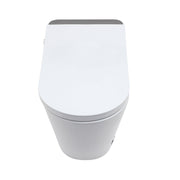 Smart Bidet-Toilet Combo with Auto Open & Close, Heated Seat, Foot Sensor Flush, LED Display, White Ceramic