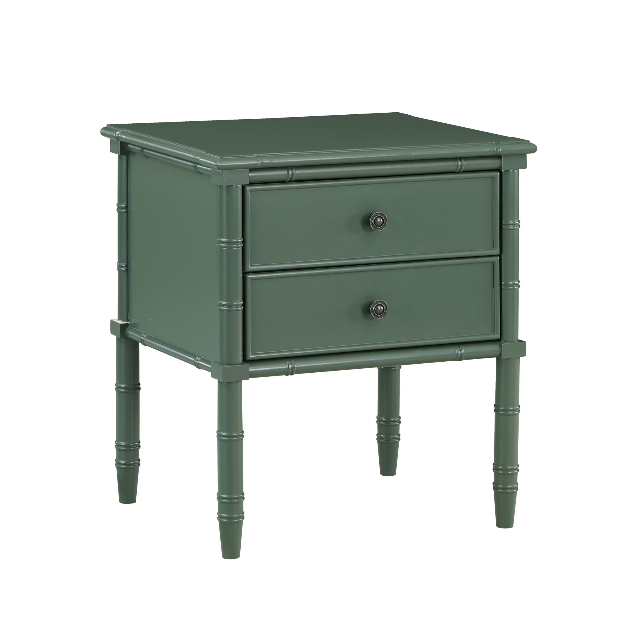 Emmett 2 Drawer Nightstand - Vintage Green