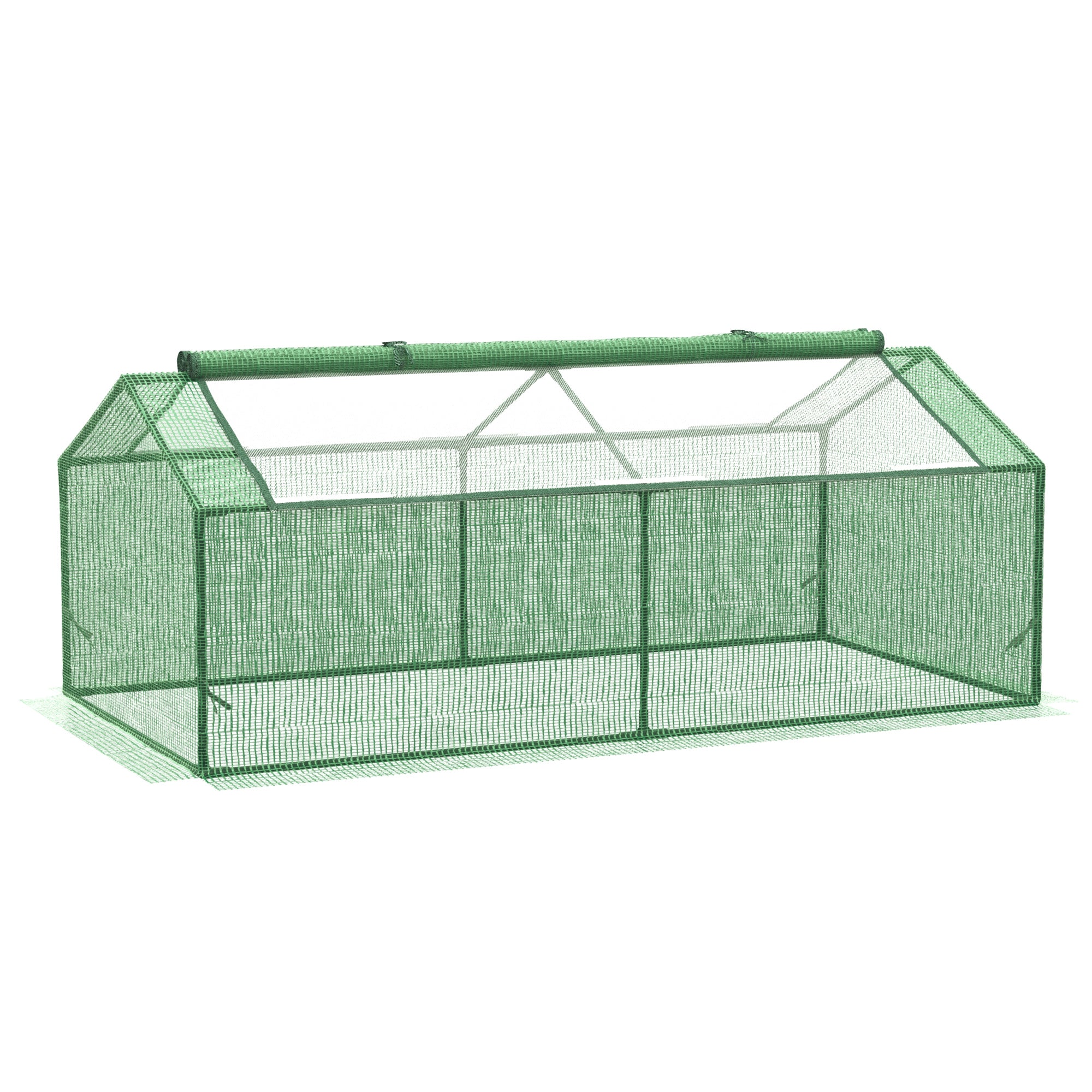 Outsunny 71' x 36' x 28' Mini Greenhouse Portable Hot House for Plants with Large Zipper Windows for Outdoor, Indoor, Garden, Green