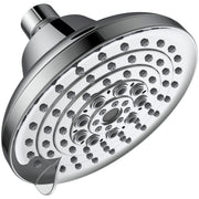 6 Spray Settings High Pressure Shower Head 5' Rain Fixed Showerhead - Chrome Adjustable Shower Head with Anti-Clogging Nozzles, Low Flow Easily Installation