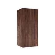 KALI 14' Wall-Mounted Floating Striped Bathroom Vanity Side Cabinet with a Door and a Shelf, (Suitable for NOOR Bathroom Vanity), Retro Walnut Woodgrain Color