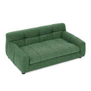 Modern Pet Sofa with Backrest and Armrests for Small and Medium Dogs - Green Linen Upholstery