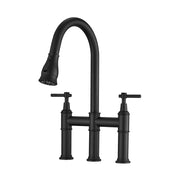 Bridge Kitchen Faucet with Pull-Down Sprayhead in Spot