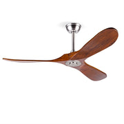 Hot sales 52 Inch Ceiling Fans Without Lights, Solid Wood Ceiling Fan with Remote Control and DC Motor, Ceiling Fan no Light with 3 Blades, Indoor Outdoor Ceiling Fans for Patios, Bedroom